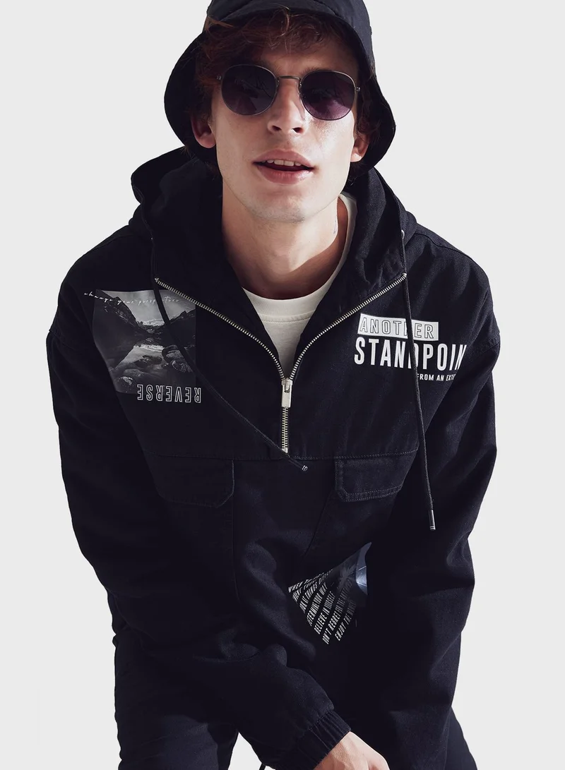 DeFacto Essential Hooded Jacket