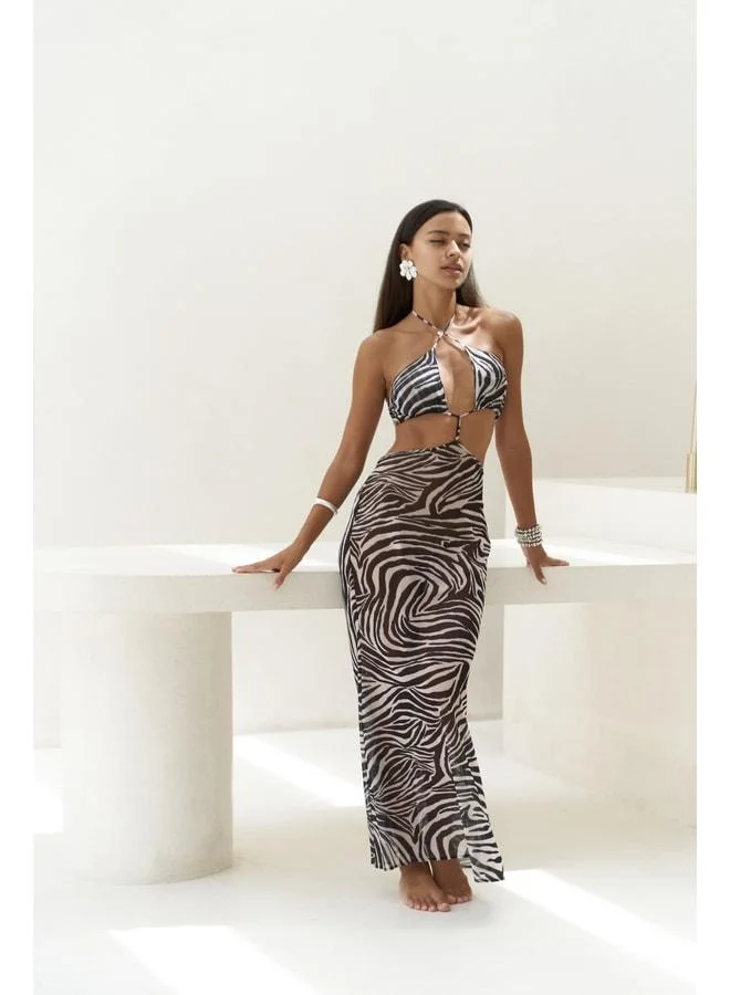 Bohemai  Griffin Black Long Dress with Detailed Tie. for Women | Best Price UAE