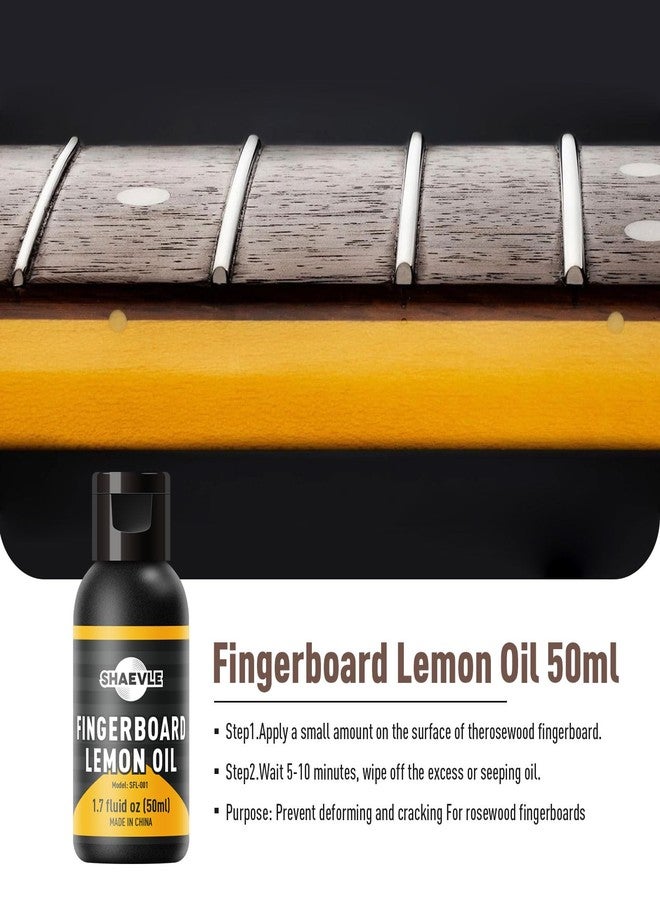 Shaevle Guitar Cleaning,fretboard Lemon oil,Polish,Guitar String-cleaner,Guitar string winder,Cleaning cloth for guitar cleaning and maintenance (Guitar Cleaning Kit PRO) - Image 2