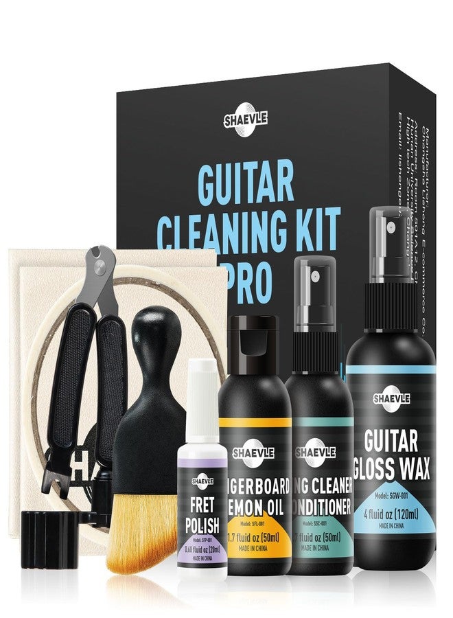 Shaevle Guitar Cleaning,fretboard Lemon oil,Polish,Guitar String-cleaner,Guitar string winder,Cleaning cloth for guitar cleaning and maintenance (Guitar Cleaning Kit PRO) - Image 1