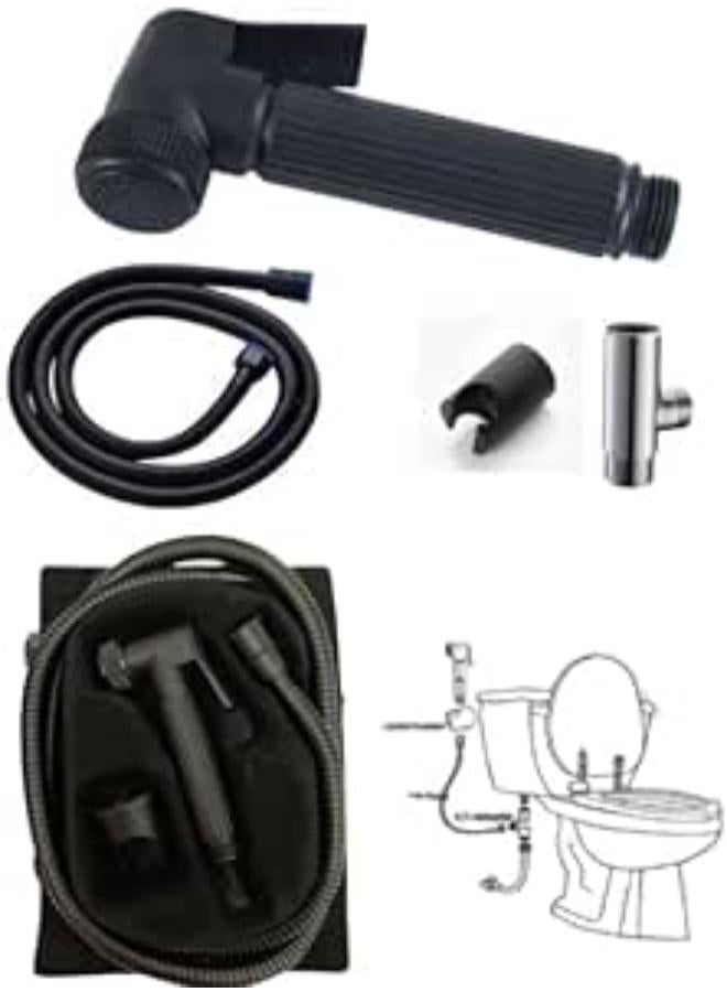 Luxury black bathroom bidet (complete black bidet with hanger + diverter under base) - Image 1