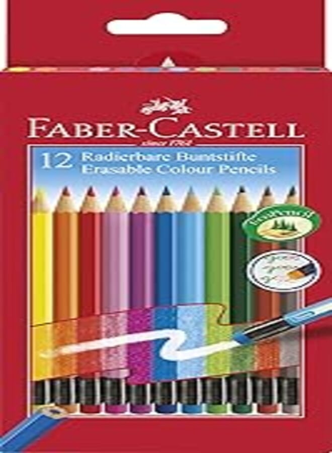 Faber-Castell 12 Erasable Colour Pencils