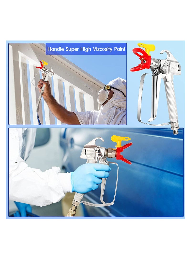 KASTWAVE High Pressure Airless Paint Spray Gun, Airless Spray Gun with 517 Tip Fit Apply for Spraying on Walls, Furniture, Railings, Etc.  - Image 3