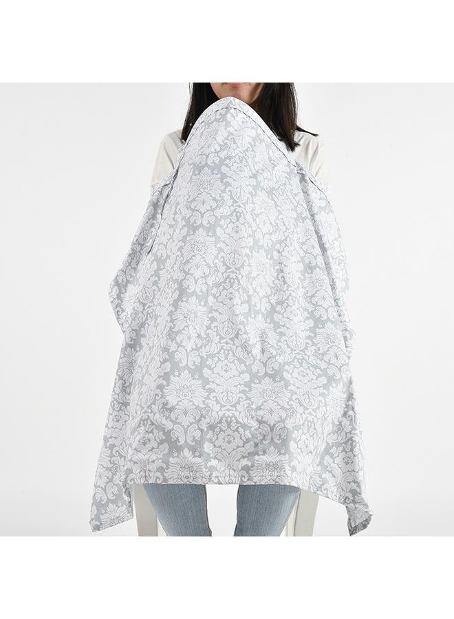 Adjusted and Comfortable Cotton Nursing Cover Case For Storage-Grey-72X100cm- Lightweight, Open Neckline, One Size Fits All  - Image 1