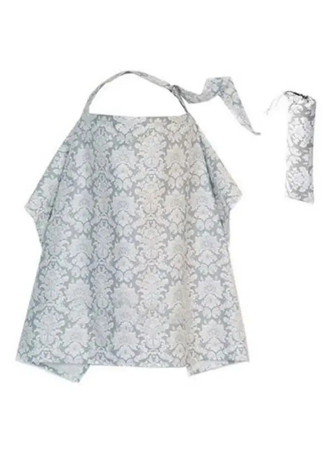 Adjusted and Comfortable Cotton Nursing Cover Case For Storage-Grey-72X100cm- Lightweight, Open Neckline, One Size Fits All  - Image 2