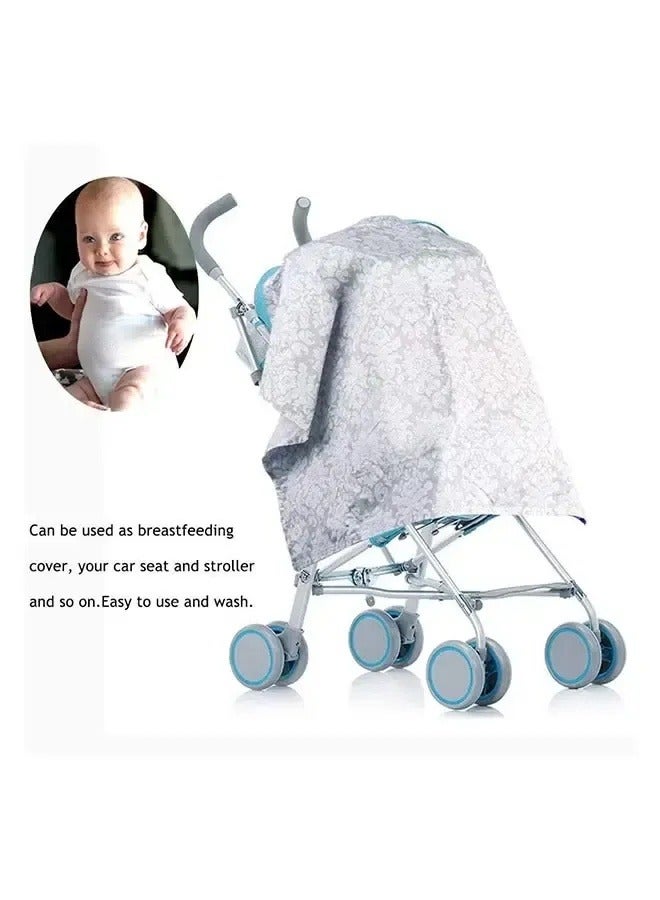 Adjusted and Comfortable Cotton Nursing Cover Case For Storage-Grey-72X100cm- Lightweight, Open Neckline, One Size Fits All  - Image 5