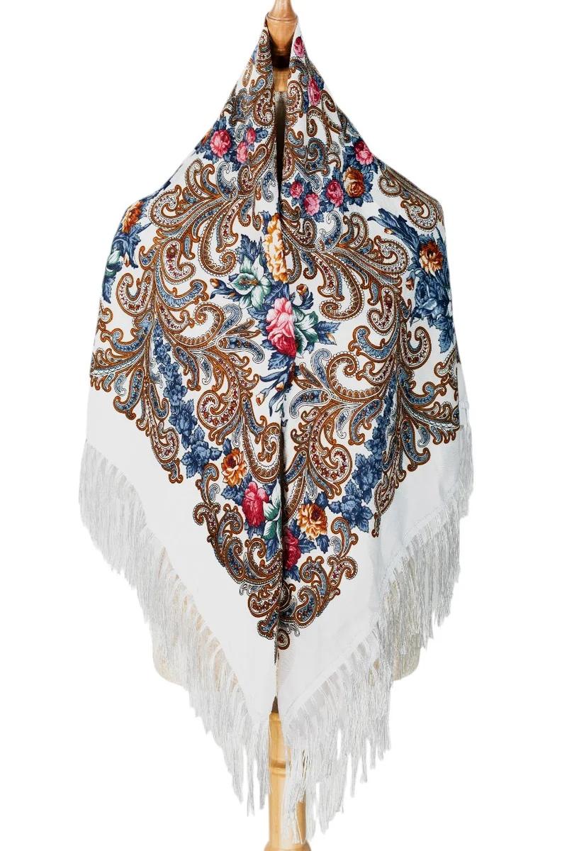 D'Daniela Kamilla Women's Eastern European Cotton Tassel Shawl