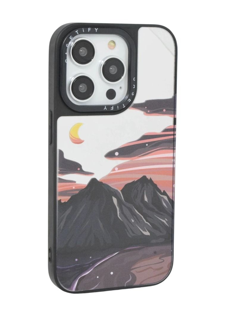 Casetify iPhone 14 Pro Cover Luxury Plating Embossed Hard Phone Case Tempered Glass Back Cover - Image 1