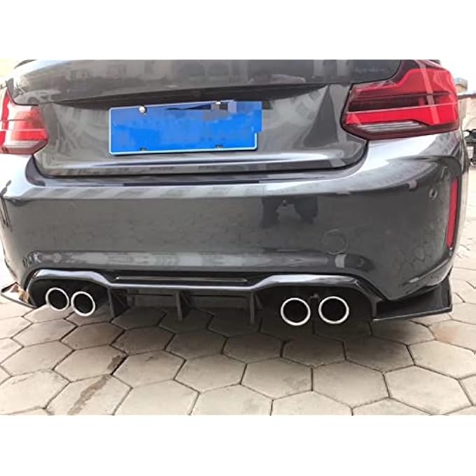 AUSMILA for BMW F87 M2 2016-2022 Car Rear Bumper Diffuser Lip Spoiler 3PCS Carbon Fiber - Image 3