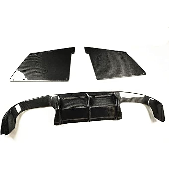AUSMILA for BMW F87 M2 2016-2022 Car Rear Bumper Diffuser Lip Spoiler 3PCS Carbon Fiber - Image 5