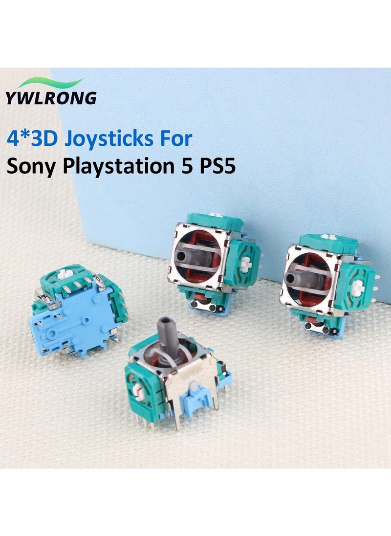 VKL - استبدال عصا التحكم PS5 ثلاثية الأبعاد لجهاز Sony Playstation 5 PS5، استبدال عصا التحكم PS5، استبدال عصا التناظرية لوحدة التحكم PS5 Thumbsticks، استبدال الملحقات (4 قطع) - Image 1