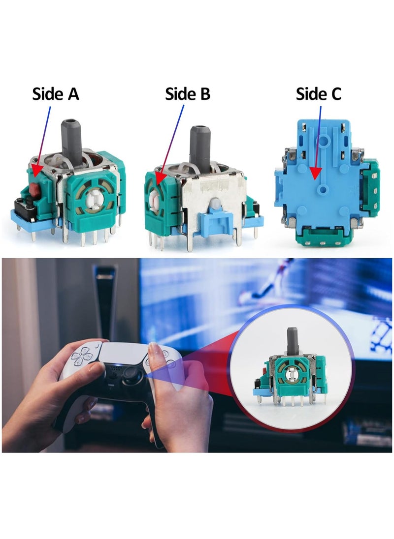 VKL - استبدال عصا التحكم PS5 ثلاثية الأبعاد لجهاز Sony Playstation 5 PS5، استبدال عصا التحكم PS5، استبدال عصا التناظرية لوحدة التحكم PS5 Thumbsticks، استبدال الملحقات (4 قطع) - Image 1
