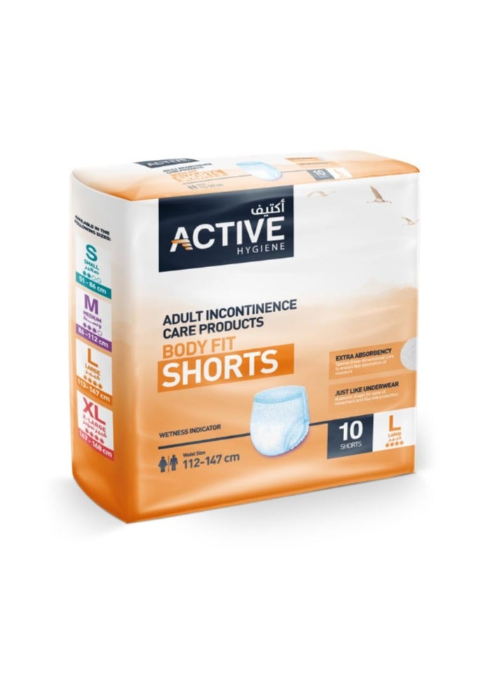 آكتف حفاضات سلس البول النشط للبالغين، سراويل قابلة للسحب، مقاس كبير 112-147 سم، عبوة من 10 قطع - Image 1