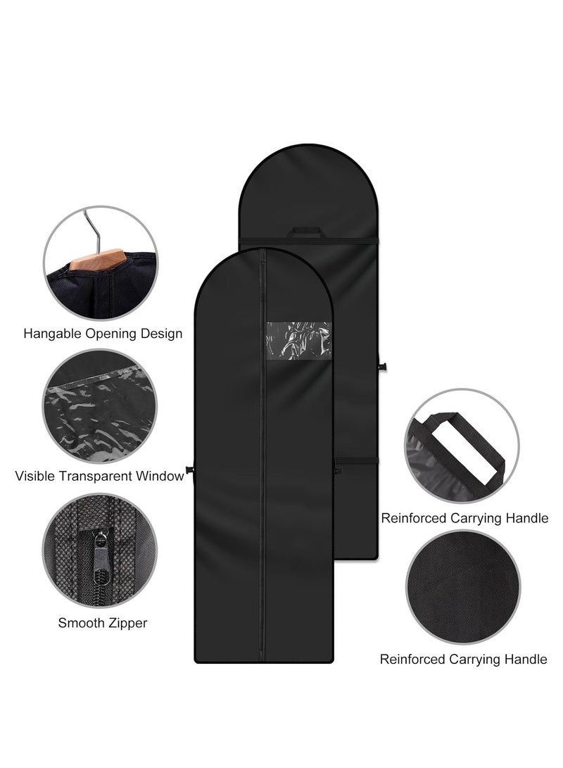Clothing Storage Bag, Hanging Foldable Suit Cover, Long Coat Wedding Dust Bag（2PCS 180 × 60CM）  - Image 3