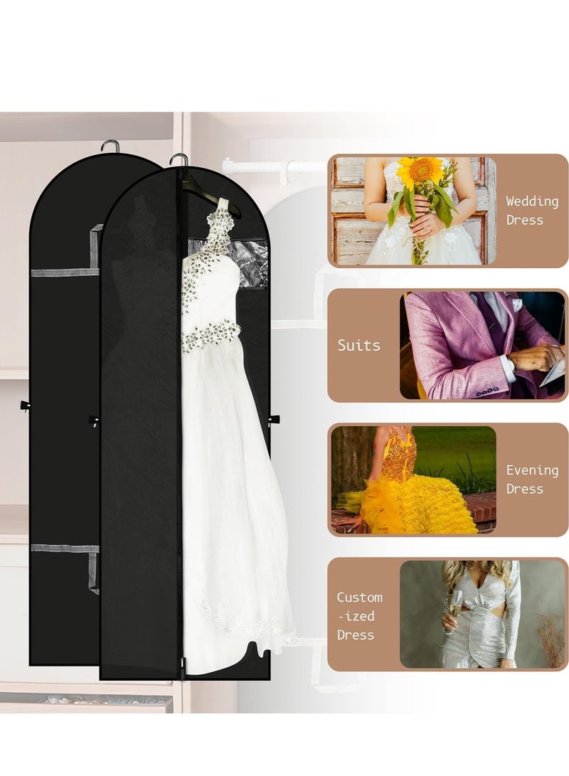 Clothing Storage Bag, Hanging Foldable Suit Cover, Long Coat Wedding Dust Bag（2PCS 180 × 60CM）  - Image 5