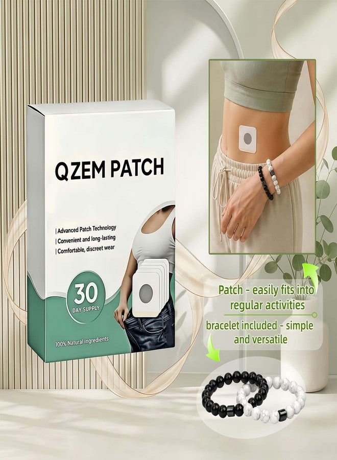 لاصقة الجسم OLEVRALIS NewQZEM، مريحة وغير مرئية، مناسبة لجميع أنواع البشرة. للرجال والنساء، تكفي لمدة 30 يومًا (30 قطعة) - Image 4