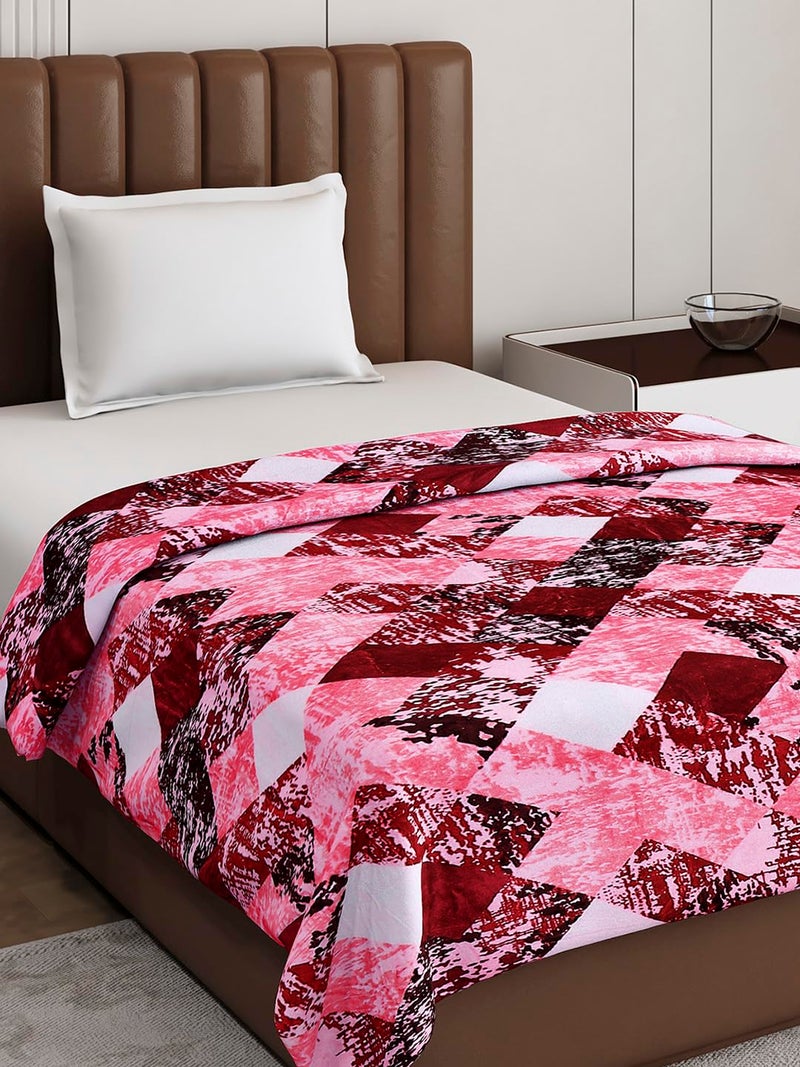Monte Carlo Magenta Printed Single Bed 240 GSM Ac Blanket (Width 160 CM, Length 220 CM) - 3 - Image 4