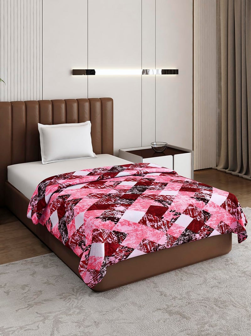 Monte Carlo Magenta Printed Single Bed 240 GSM Ac Blanket (Width 160 CM, Length 220 CM) - 3 - Image 1