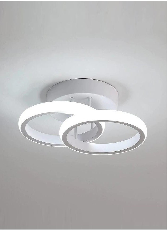 Comely Modern LED Ceiling Light, Acrylic Ceiling Lamp, Creative 2-Ring Design, Cool White Light  - Image 2