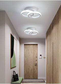 كوملي ضوء السقف LED الحديث ، مصباح السقف الاكريليك ، تصميم إبداعي 2 حلقة ، ضوء أبيض بارد  - Image 5