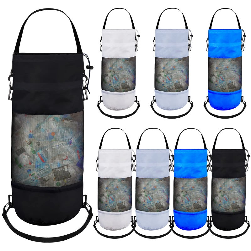 Patelai 8 Pcs 58 Pcs Portable Boat Trash Bags Container Mesh Trash Bags Can Reusable Garbage Container for Men Women Adults Kayak Camper Fishing Sea - Image 2