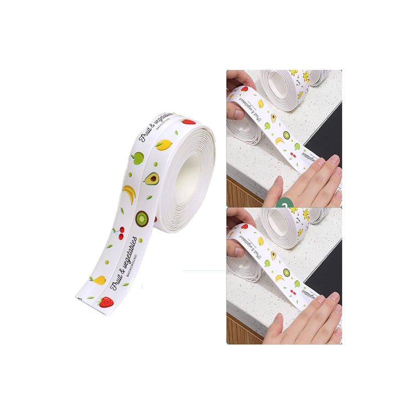 Zikra Caulk Tape, Sealant Tape, Self Adhesive Caulk Strip Super Stick Sealing Tape Waterproof Sink Tape, Anti-Mildew Transparent Tape for Kitchen Bathtub Toilet and Wall Corner (3.2M) - Image 1