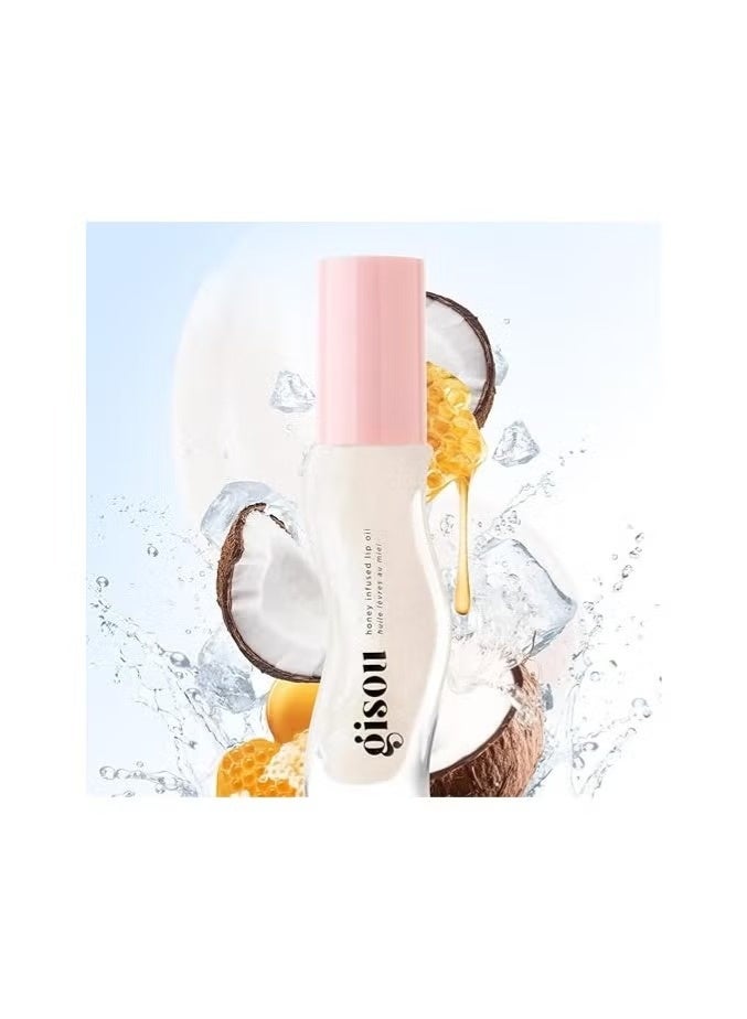 Gisou Honey Infused Lip Oil, Coconut Frost, 8ml - Image 1
