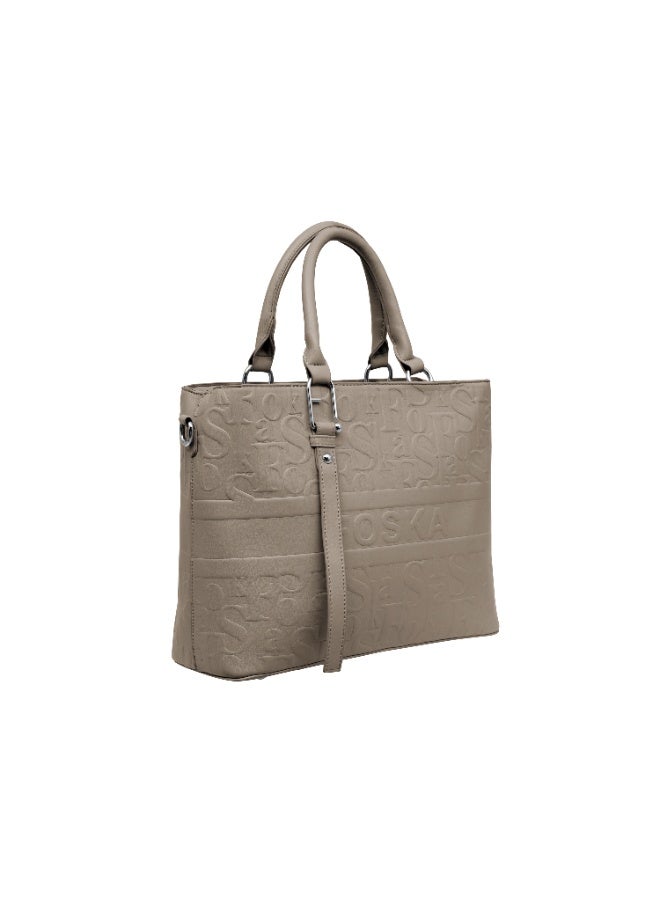 فوسكا شنطة Foska كتف نسائية جلد ناعم – تصميم كلاسيكي و واسع لون [يج فاتح – مقاس 33x26 سم - Image 2