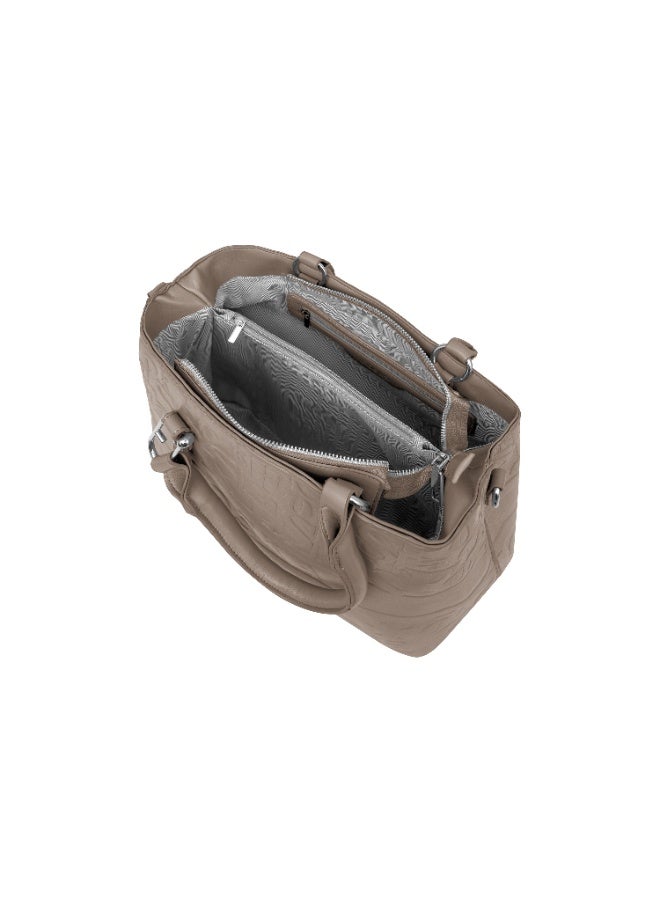 فوسكا شنطة Foska كتف نسائية جلد ناعم – تصميم كلاسيكي و واسع لون [يج فاتح – مقاس 33x26 سم - Image 5