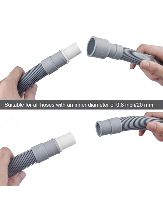 إيروريكس خرطوم تصريف الغسالة بطول 10 أقدام، مجموعة تمديد خرطوم تصريف عالمي للغسالة وغسالة الأطباق، خرطوم تصريف مرن لـ LG وGe وSamsung، مناسب لمنافذ تصريف تصل إلى 1 1 2 بوصة - Image 2
