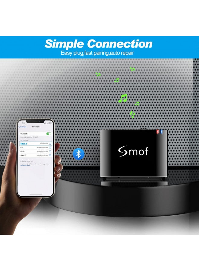 Smof Premium 30 Pin Bluetooth Adapter Receiver for Bose Sounddock and 30 pin iPod iPhone Music Docking Station with Bluetooth Audio Receiver 3.5 mm AUX Output-Female(Not for Car) Black - Image 4