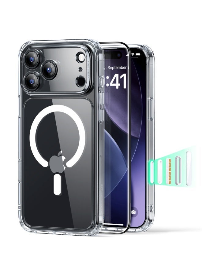ESR HaloLock Classic Hybrid MagSafe Case + Screen Protector for iPhone 17 Pro, Clear - Image 1