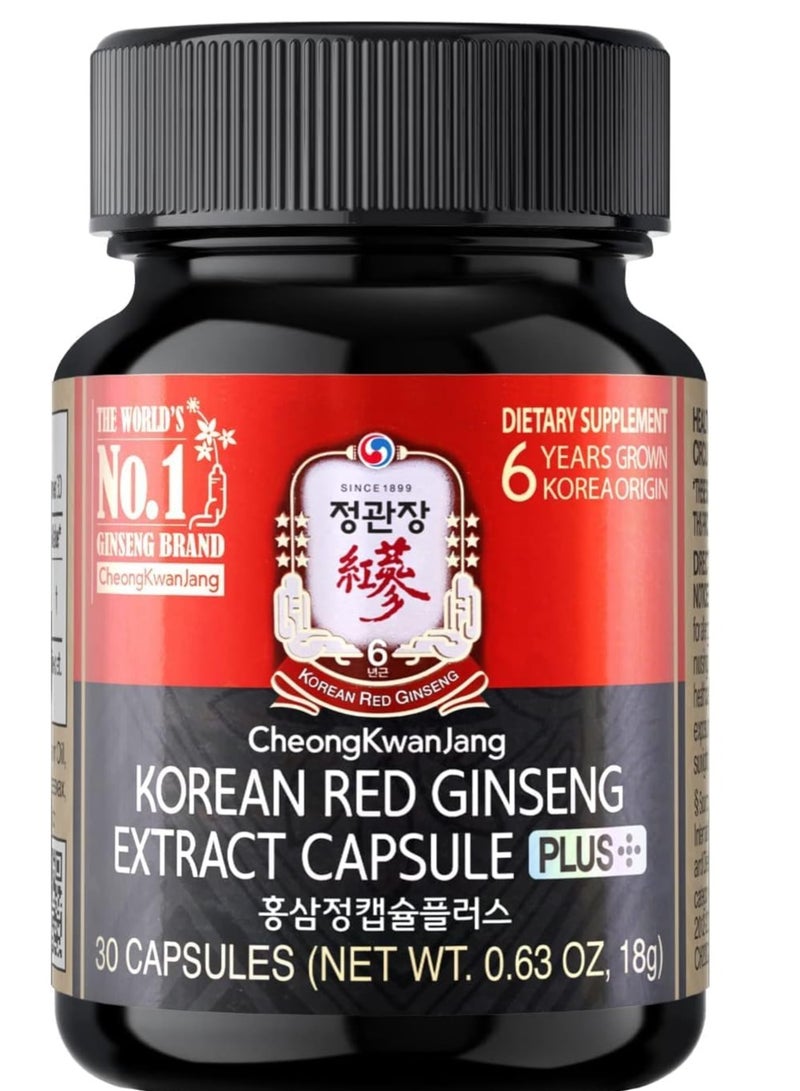 CheongKwanJang Korean Red Ginseng Extract Natural Energy Supplements,Circulation, Immune Support, Brain Booster 30 Capsules 30 servings - Image 1