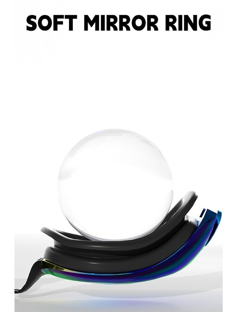 أكسبيه 5 في 1 نظارات سباحة مضادة للضباب -مجموعة النظارات الواقية مع غطاء سباحة، سدادات الأذن، مشبك الأنف، نظارات مقاومة للتسرّب -نظارات سباحة مقاومة للماء يمكن أن تحجب الأشعة فوق البنفسجية بفعالية -مناسبة للرجال والنساء (أسود أرجواني) - Image 5