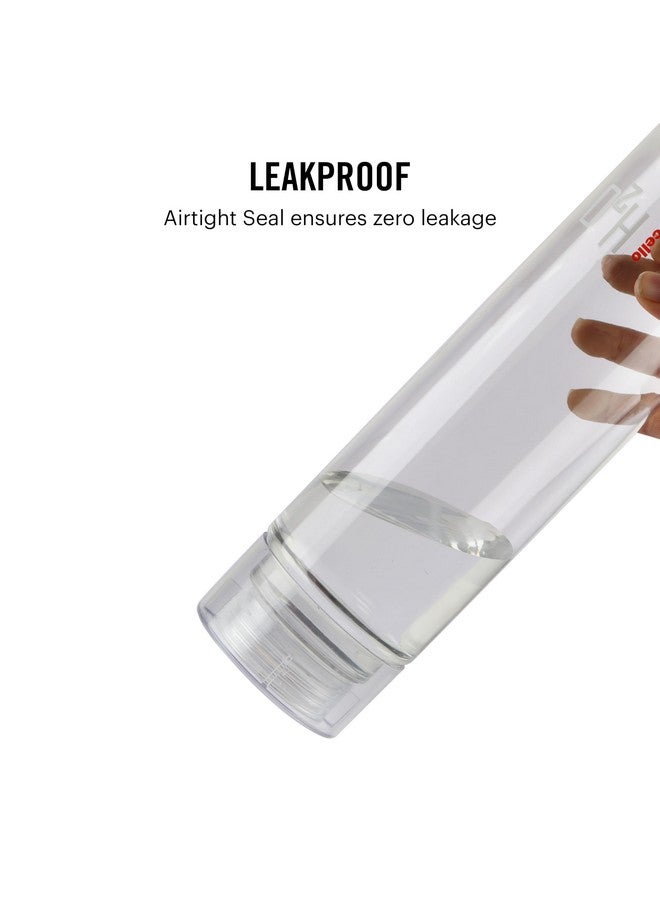 Cello H2O Round Unbreakable Plastic Water Bottle Premium Edition | Lid Is Sealed By A Silicone Ring | Leak Proof & Break-Proof | 1 Liter | Clear - Image 5