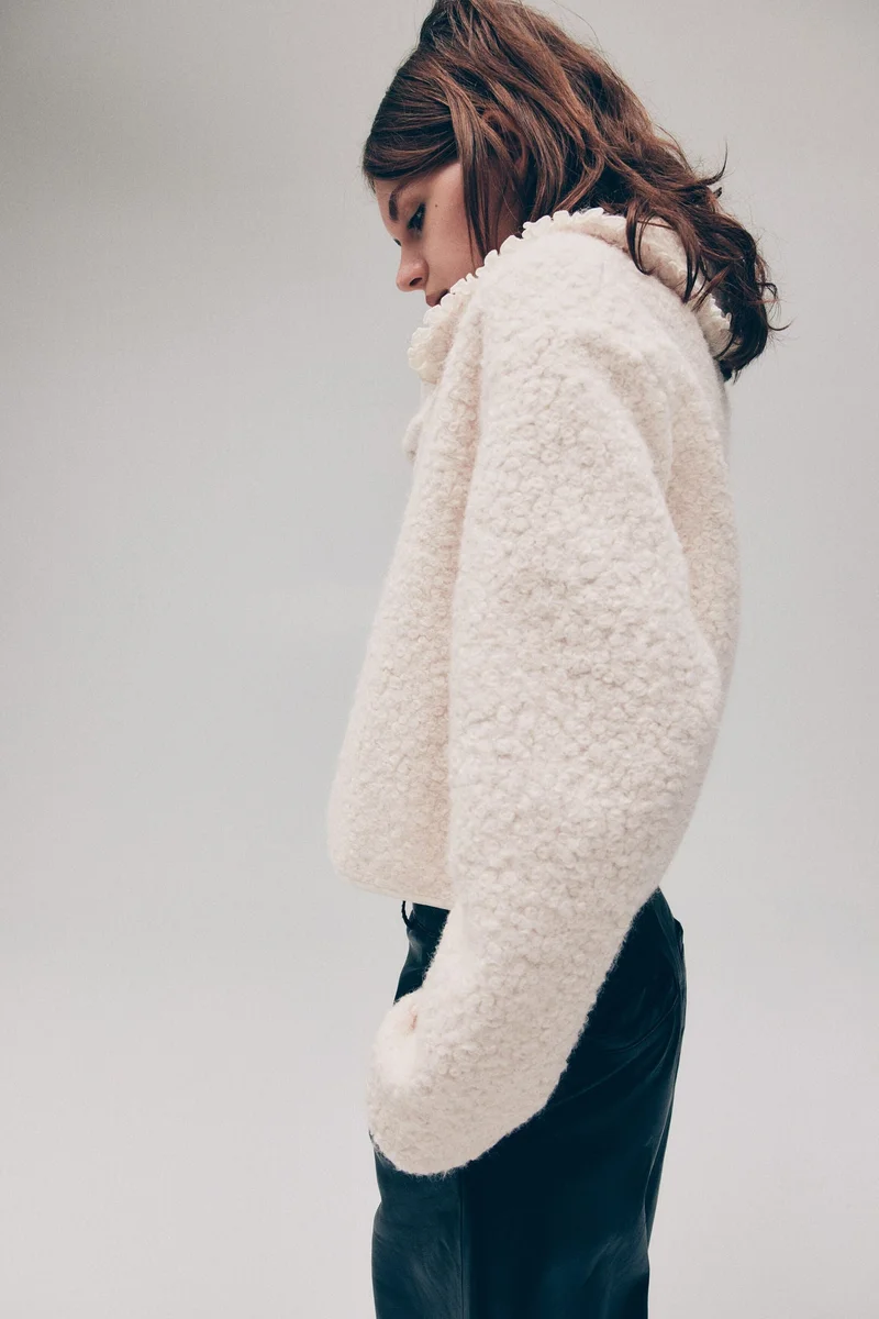 H&M  Collared bouclé cardigan for Women | Best Price UAE