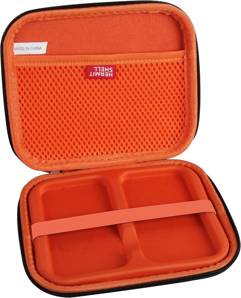Hermitshell Hard Travel Case for SanDisk 500GB 1TB 2TB 4TB Extreme PRO Portable SSD (Black+Orange, Case for 2 Hard Drives) - Image 3