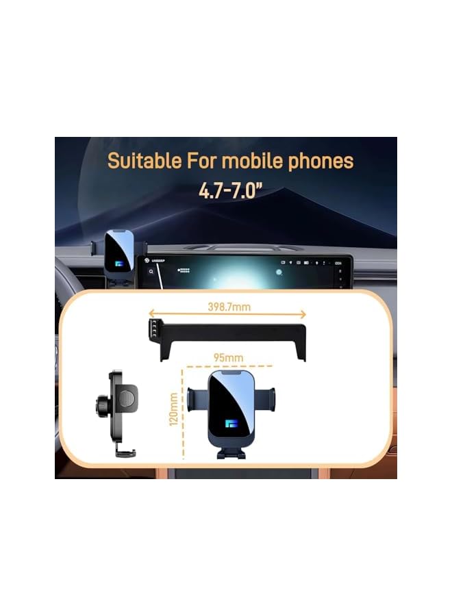 S-TOP Car Mobile Holder for ROX 01 2023 2024, 360° Rotatin Car Phone Bracket Mount on top of the Navigation Screen, Fit for 15.7' Screen - Image 4