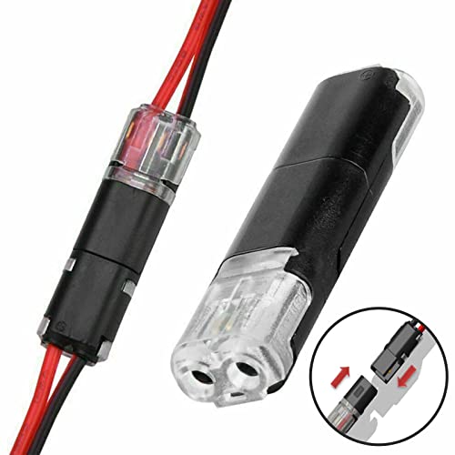 Japelessor Wire Connectors, Double Wire Plug in Connector with Locking Buckle, Low Voltage Wire Connector, LED Light Strip Connectors 2 Pin - Quick Connect, No Wire Stripping Cutting (20PCS) - Image 3