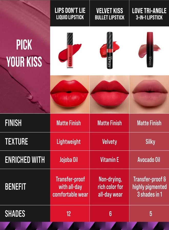Staze 9to9 3 in 1 Lipstick | 3 Unique Shades in 1 | 12 HRS Long Lasting, Transferproof | Non-drying Formula with Intense Color Payoff | 04 Nude Orchid | 3.8 g - Image 3