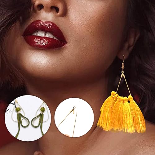 DRWATE Earring Making Kit with 940 PCS Beading Hoop Earring Finding Component Accessories Hooks Jump Rings Loop Earring Backs Beads and Charms for Jewelry Making Earring DIY Craft - Image 4