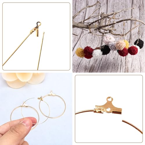 DRWATE Earring Making Kit with 940 PCS Beading Hoop Earring Finding Component Accessories Hooks Jump Rings Loop Earring Backs Beads and Charms for Jewelry Making Earring DIY Craft - Image 3