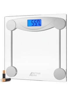 ACTIVE ERA Weight Scale - Ultra Slim Digital Bathroom Scales For Body Weight With High Precision Sensors And Tempered Glass (Stone/kgs/lbs)  - Image 1