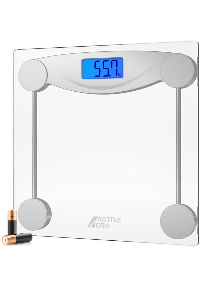 ACTIVE ERA Weight Scale - Ultra Slim Digital Bathroom Scales For Body Weight With High Precision Sensors And Tempered Glass (Stone/kgs/lbs)  - Image 1