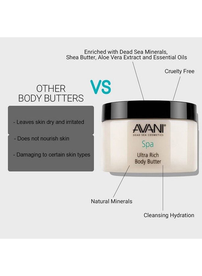 avani dead sea cosmetics - Avani Ultra Rich Body Butterdead Sea Salt Aloe Veravitamin E Shea Jojoba Sunflower Olive Essential Oilfor All Skin Typespear/Apple Fragrance - Image 1
