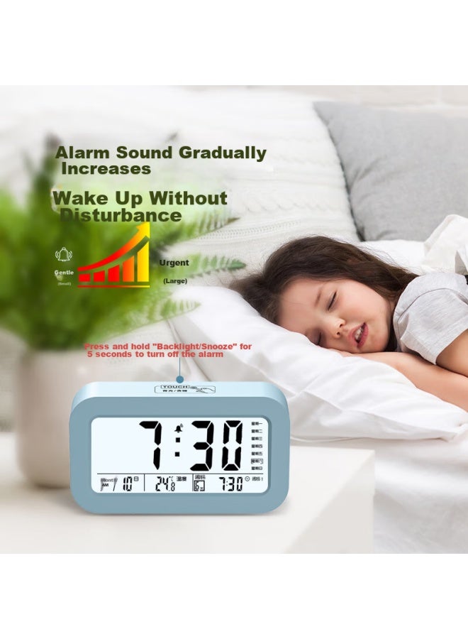 Compas Kangbasiduo Multifunctional Electronic Alarm Clock, Student-specific Wake-up Device, Digital Clock, Student And Children's Alarm Clock, 801 Blue - Image 3
