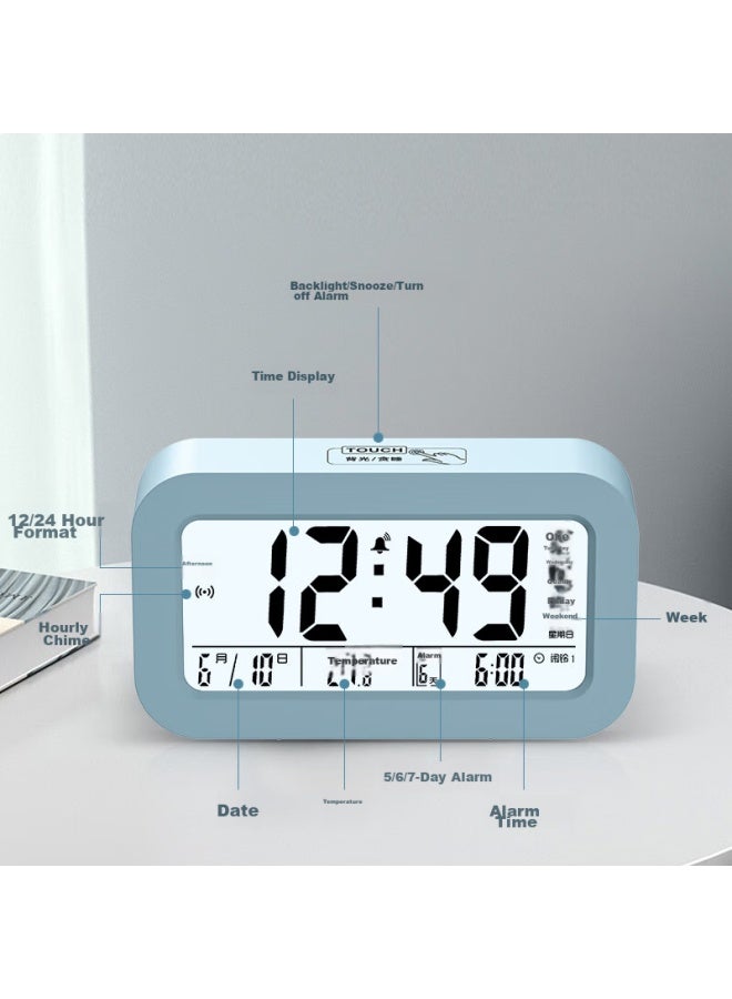 Compas Kangbasiduo Multifunctional Electronic Alarm Clock, Student-specific Wake-up Device, Digital Clock, Student And Children's Alarm Clock, 801 Blue - Image 5