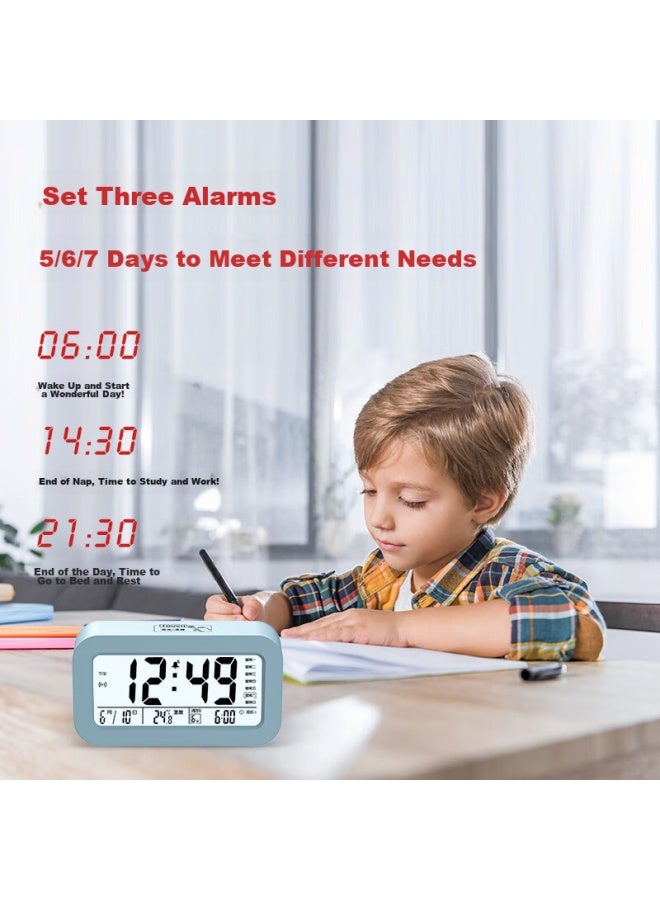 Compas Kangbasiduo Multifunctional Electronic Alarm Clock, Student-specific Wake-up Device, Digital Clock, Student And Children's Alarm Clock, 801 Blue - Image 4