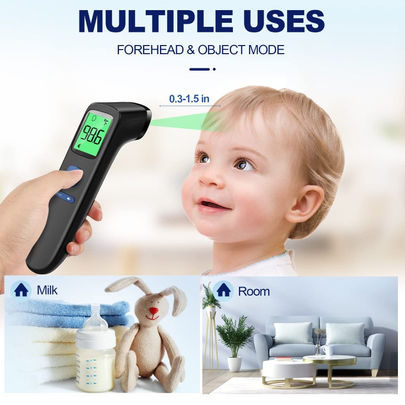 Goodbaby مقياس حرارة بدون لمس للبالغين والأطفال، مقياس حرارة رقمي للأطفال مع إنذار للحمى، نتيجة سريعة خلال 1 ثانية، مؤهل لـ FSA HSA، سهل الاستخدام، وضع 2 في 1 - Image 5