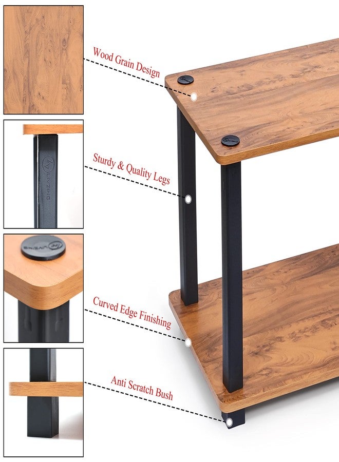 Livzing 2 Tier DIY Turn N Tube Wooden End Table/Side Table/Bedside Table/Shoe Rack for Living Room,Kitchen,Bedroom,Home, Office-Printer Table,Corner Table & Utility Racks for Storage - Image 3